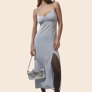 Urban Outfitters Shimmering Blue Silver Arna Sparkle Midi Dress Size XS